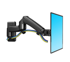 TECVITY Gas-Strut Monitor Arm for 17” to 35”, Load 3-12kg, Double Extension.