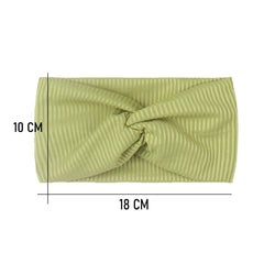 SYGA Pack of 2 Baby Headband Threaded Soft Strechable Hairbands Newborn For Infant Toddlers Kids 0-3 Year(Pink-Green)