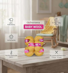 M.G ENTERPRISE MG Baby MelonKnitting Wool 200 Wool Thread for Crochet & DIY Craft Projects