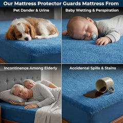 MollisHomes Mattress Protector Single Size, 72x36 Inches, Grey