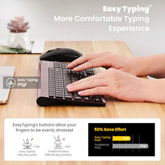 cimetech Mini Wireless Keyboard and Mouse, 2.4G Portable Slim Keyboard and Mouse Set with 12 Multimedia Shortcuts for Computer, PC, Laptop, Tablet, Desktop, Android SmartTV (Grey)