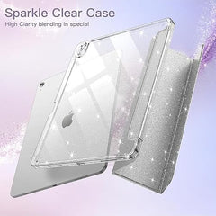 ProElite Case for iPad Air 11 Inch M4/M3/M2 2026/2025/2024, iPad Air 10.9 inch 5th/4th Gen & iPad Pro 11 inch 4th/3rd Gen 2022 case Cover, Transparent Smart Flip Cover with Pencil Holder, Lavender