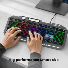 EVM EnHawk Wired Gaming Keyboard & Mouse Combo | RGB Backlit Keyboard | 6-Button Gaming Mouse | Adjustable DPI | 1 Year Warranty (EVM-WDKM-315-EnHawk)