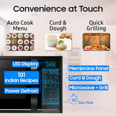 Samsung 28L, Convection Microwave Oven with Curd Making(MC28A5013AK/TL, Black, Ceramic Enamel Cavity with 10 Year Warranty)