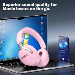 GameSir Newly Launches Echo Plus: Premium Over-Ear Wireless Bluetooth Headphones Deep Bass, Passive Noise Cancellation, Built-in Mic,5 Hours of Music & Talk Time, for Adults Men & Women (White)