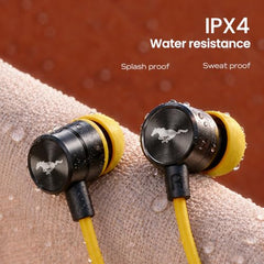 GOBOULT. Mustang TuneX Bluetooth Earphone with 40H Playtime, Dual Pairing Neckband, Zen™ ENC Mic, Type-C Fast Charging, 10mm Bass Driver, Bluetooth v6.0, IPX5 Silicone (Yellow)
