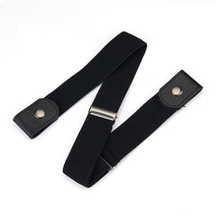 SYGA Jeans Belt Elastic Women's Punch-Free Decoration buckle Style Lazy Belt