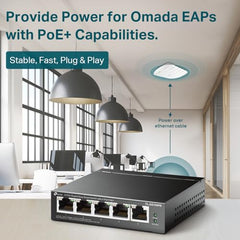 TP-Link TL-SG1210MP, 8 Port Gigabit PoE Switch, 8 PoE+ Ports @123W, w/ 2 Uplink Gigabit Ports + 1 Combo SFP Slot, Plug & Play, Extend, Priority & Isolation Mode,