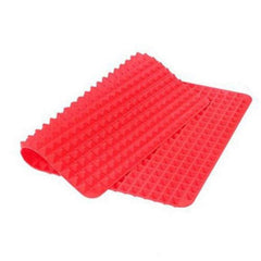 SYGA Silicone Baking Mat - Nonstick Reusable Heat Resistant Roasting Cooking Mat, Fat Reducing Silicone Mats (Red)