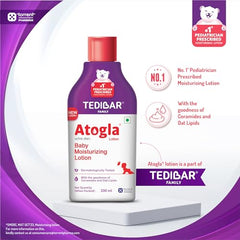 Atogla Baby Lotion 200ml from Tedibar Family | No. 1* Pediatrician prescribed Moisturising Lotion- By Torrent Pharma