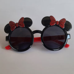 SYGA Children's Bow-Knot Sunglasses Girl Baby Cute Mouse Ear Shaped Kids Sunglasses Cartoon Concave Shape Girl Eyes Black