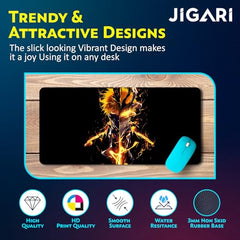 JIGARI Extended Anime Large Mouse Pad (11 x 23 Inch) | Gaming Mousepad for Laptop, Desktop & Keyboard | Smooth Surface | Anti-Slip Rubber Base (Zoro - Sword Master - One Piece (P08))