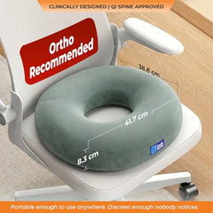 Donut Pillow for Tailbone Pain | 5-Year Warranty | Coccyx Cushion for Hemorrhoids, Piles, Fistula, Sciatica, Pregnancy Pain | Car Seat Cushion for Office Chair | Orthopedic Ring Pillow | Up to 100 Kgs