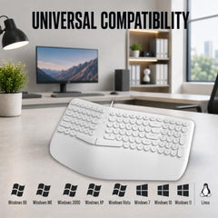 Ant Master 05 Wired USB Keyboard - Full-Size 104 Keys with Numeric Pad | Membrane Silent Typing, 1.3m Cable, Plug & Play | Ergonomic Office & Home Keyboard for PC, Laptop, Mac & Linux – Black