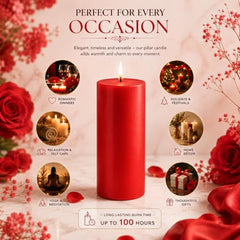 C Lal & Sons Silver Pillar Candle 2x2 Inch | Long Burning Decorative Wax Candle | 20H Burn Time | Unscented Candle for Home Décor, Wedding Decoration, Prayer, Meditation, Festivals & Romantic Ambience