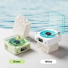 Aureo Vintage Bluetooth Speaker | The Waves Portable Player with Adjustable Lighting & Clock for Bedroom, Party, and Home (Blue)