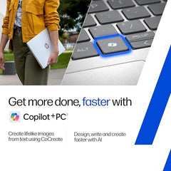HP Smartchoice Omnibook 5 OLED (Previously Pavilion), Snapdragon X Processor 45 Tops (16GB LPDDR5x,1TB SSD) 2K,16''/40.6cm, Win11, Office24, Silver, 1.59kg, fb0001QU, Multi-Day Battery AI Laptop