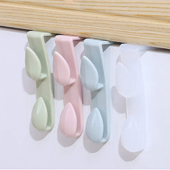 SYGA 4 Pieces Plastic Drawer Hooks/Hangers for Kitchen Drawer, Door, Window (Random Color), Pink
