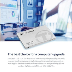 Transcend 250GB 225S 2.5" SATA Internal SSD | SATA III 6Gb/s | 3D NAND Flash | up to 500/330 MB/s | DDR3 DRAM | 3 Yrs Warranty | Fastest Solid State Drive | TS250GSSD225S