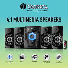 Tronica PS08 Premium Series 4.1 Digital 40W Bluetooth Home Theater System PenDrive FM Aux TV Compatible with All Function Remote
