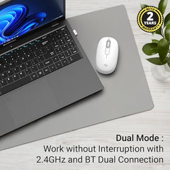 ZEBRONICS Groot Wireless Mouse, Dual Mode (2.4GHz + BT), Upto 1600 DPI, Silent Operation, 3 Buttons, Comfortable & Ergonomic, for Mac | Laptop | Computer, with 2 Years Warranty (Blue)