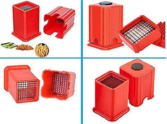 Urdhvamurti Potato Chipser, French Fries Chips Maker Machine, Snacks Finger Chps Cutter, Stainless Steel Blade with Plastic Body Potato Chips Cutter for Vegetable (Multi Colour)