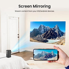 Portronics Beem 450 Smart LED Projector with 1080p Full HD Resolution, Built-in Streaming Apps (Netflix, Prime Video, Hotstar), 4000 Lumens, Screen Mirroring, 3 Watt Speaker, Bluetooth, Wi-Fi (White)