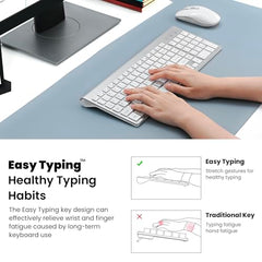 cimetech Wireless Keyboard and Mouse Set, 2.4G Ultra-Thin Sleek Design, USB Compact Full Size Keyboard Mouse Combo for Windows, Computer, Desktop, PC, Notebook - Pink