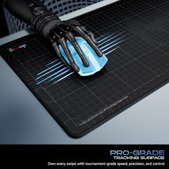daWg KeyMat R1 Esports Gaming Mouse Pad, 800 x 300 mm, 4mm Thickness Extended Desk Mat, Anti-Fray Stitching, Anti-Skid Rubber Base, Pro-Grade Tracking Surface, High-Velocity Glide (Dragon)