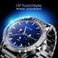 boAt Enigma Radiant Luxury Watch for Man w/1.43"(3.63 cm) AMOLED Display, AOD, Premium Metal Build, Round Dial, 200+Watch Faces, Upto 7 Days Battery Life, Fitness smartwatch for Men (Metal Black)