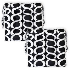 Kuber Industries Chair Pad|Chair Cushion Pad|Chair Cushion with Ties (Blue)