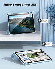 ProElite Case for iPad Air 11 Inch M4/M3/M2 2026/2025/2024, iPad Air 10.9 inch 5th/4th Gen & iPad Pro 11 inch 4th/3rd Gen 2022 case Cover, Transparent Smart Flip Cover with Pencil Holder, Lavender