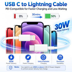 AmazXp 30W Type C to Lightning Cable Compatible with iPhone