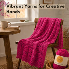 Classyo Acrylic Yarn for Crocheting (100gms x 1 Ball, 4ply) | Soft Wool Crochet Thread | Acrylic Hand Knitting Yarn | Wool for Crochet | For Sweater, Scarf, Hat, Baby Clothes, Purse, Gift Bags and DIY Crafts (Butter, Pack of 1)