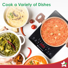 Wonderchef Easy Cook Infrared Cooktop | 2200 Watt Induction Cooktop | LED Digital Panel | Smart Touch Buttons | 2 Year Warranty
