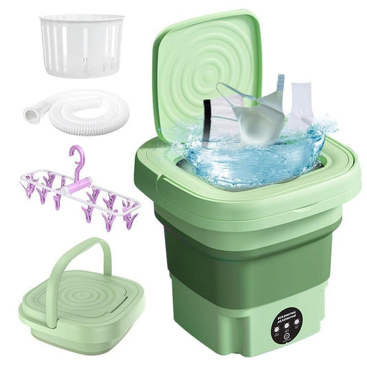 Semi Automatic FoldIng 10L Small Mini WashIng MachIne With Dryer Deep CleanIng For Underwear WashIng MachIne (C1)