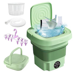 Semi Automatic FoldIng 10L Small Mini WashIng MachIne With Dryer Deep CleanIng For Underwear WashIng MachIne (C1)