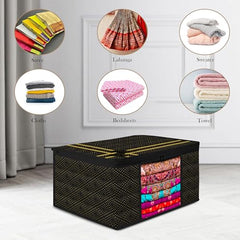 Kuber Industries Clothes Organizer For Wardrobe (Pack of 3 Each) 2-in-1 Combo Storage Organizer For Saree and Blouse - Dress Organizer For Wardrobe - Saree Covers With Zip (Maroon)