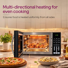 Godrej 25 L with 5 Years Comprehensive Warranty, Airfry Cooking, Steam Clean, Stainless Steel Cavity with 260 Insta Cook Menus, Convection Microwave Oven (GME 725 CF1 PZ, Black)