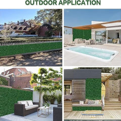 URBAN BLOOM Artificial Green Hedge Panel for Wall Decor Pack of 6 | Green Wall Grass | UV Resistant Faux Boxwood Plant Mat | Indoor & Outdoor Garden, Balcony, Fence & Home Decoration