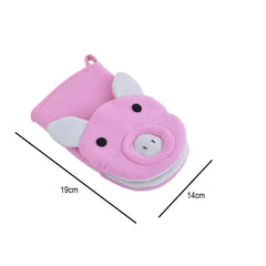 SYGA Animal face Cartoon Bathing Gloves Children Cartoon Bath Towel Baby Bath Gloves(Green)