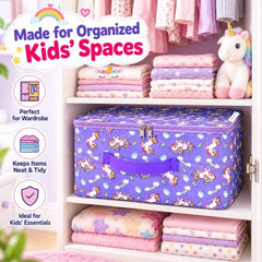 Storite 2 Pack Nylon Wardrobe Bag Underbed Cloth Storage Organizer | Moisture Proof Storage Bag, Storage box for Clothes Saree Bags, Zippered Closure & Handle - Magenta,37x34x23 cm