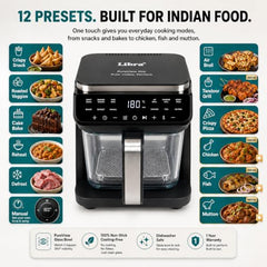 Libra 5.5 L Glass Air Fryer Oven - Multifunction Digital Air Fryer for Home