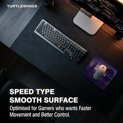 TURTLEWINGS | Mousepad | Inspirational Quote Mousepad – 22x18 cm, 3mm Thick | Abstract Design Non-Slip Rubber Base | Office, Study & Gaming Use | Premium Smooth Surface 3