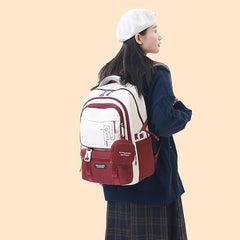 TS WITH TECHSUN College Laptop Backpack for Women & Teens with Zipper Pouch | School Bag for Girls 13-14 Years | 18 Inch Book Backpack | Travel School Bag, Tuition, Coaching (CAPYBARA - BROWN)