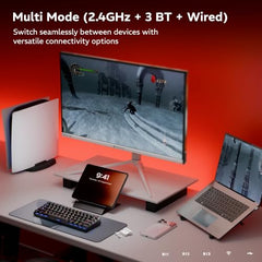 Zebronics Max Ninja 61W Mechanical Keyboard, 60% Compact Layout, Tri-Mode Rechargeable, N-Key Rollover, Linear Red Switches, 1000Hz Polling Rate, 61 Keys, Software Support, Win & Mac Support