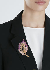 SYGA Brooch Pin Fashion Crystal Rhinestone Jewellery Pin Vintage Clothing Accessories Decoration Creative Leaf Corsage Brooches - S224