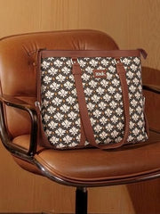 ZOUK Office Bag | Stylish Bags for Office Use | Laptop Bag 15.6 inch | Stylish Tote for Office Use | Purse for Women | Vegan Leather Handbag | Daily & Travel Use | Multicolor Mandala Print