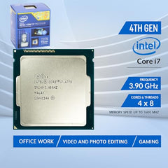 CloudVU Desktop PC,Core i7-GEN4 Turbo | 16GB RAM | 512GB M.2 NVMe SSD | HDMI, VGA,LAN,USB 3.0,Clocite Copper CPU Fan,HD Graphics (Windows 11 Pro License & MS Office/i7,16GB,512GB,Cosmic)