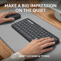 Logitech Pebble 2 Combo, Wireless Keyboard and Mouse, Quiet and Portable, Customisable, Logi Bolt, Bluetooth, Easy-Switch for Windows, macOS, iPadOS, Chrome -